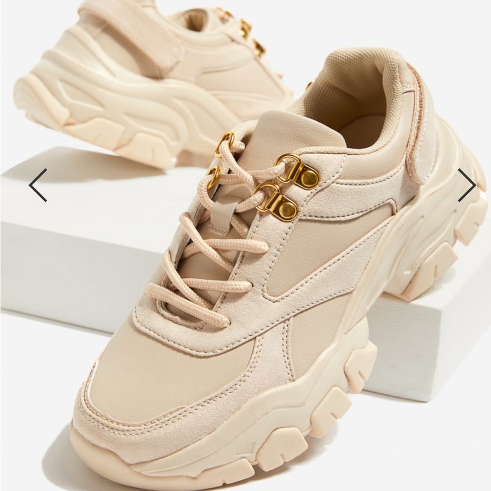 Chunky beige tan shoes